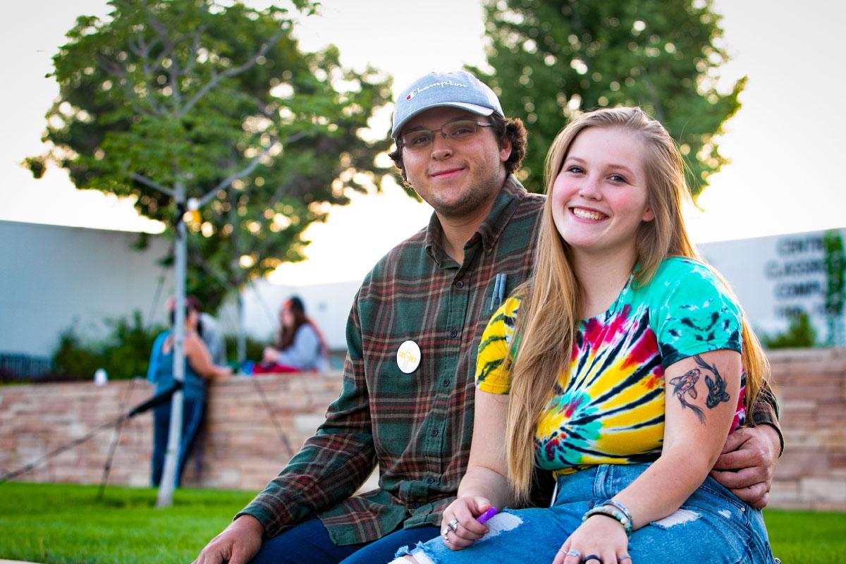 Two smiling San Juan College students